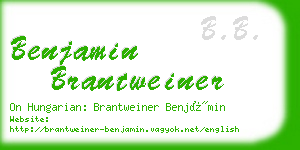 benjamin brantweiner business card